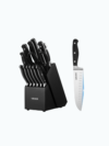 Kitchen Knife Set With Block And Sharpener